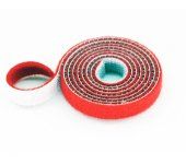 10mm Wide Velcro (loops & hooks integrated) 1 Meter - Red 