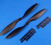 5x4.5 Propeller Set (one clockwise rotating, one counter-clockwise rotating)Black