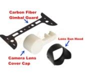 DJI Phantom 3 Professional  & Advanced CF Gimbal Guard & Camera Lens Cover Cap & Camera Lens Sun Hood Sunshade Cap 
