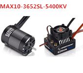 F19285 Hobbywing Combo EZRUN MAX10 60A Speed Controller Waterproof ESC+ 3652SL G2 5400KV Brushless Motor for 1/10 RC Truck/Car