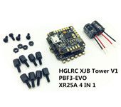 6.5g 20x20mm XJB V1 6DOF Micro F3 EVO Flight Control AIO 5V BEC PDB with XR25A 25A F396 2-6S 4 In 1 ESC