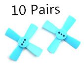 10 Pairs 1535 38mm 4 Blade ABS Propeller For 60-80 FPV Racing Frame blue