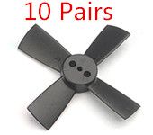 10 Pairs  1535 38mm 4 Blade ABS Propeller  For 60-80 FPV Racing Frame black