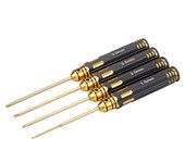 1Set Two-color Titanium Plated Hexagonal Screwdriver H1.5/2.0/2.5/3.0MM for RC Model Cars Model Tools