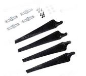 1552 Carbon Fiber Folding Propeller CW/CCW Set w/Propeller Holder Mount Bracket Titanium