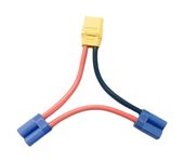 XT90 Female to EC5 Male Plug Connector Adapter Cable 10AWG Wire 10cm Length for Aircraft Model Battery ESC Parts