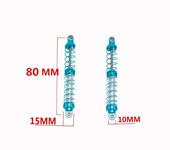 2PCS Oil Adjustable 80mm Metal Shock Absorber Damper for 1/10 RC Car Parts SCX10 TRX4 D90