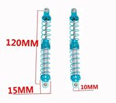 2PCS Oil Adjustable 120mm Metal Shock Absorber Damper for 1/10 RC Car Parts SCX10 TRX4 D90