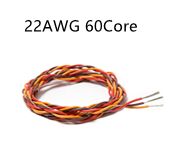 1Meter 22AWG 60Core 3 way Twist Servo Extension Cable JR Futaba Twisted Wire Lead(Brown+Red+Orange)