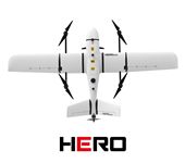 Makeflyeasy HERO VTOL Aerial survey carrier Vertical take-off landing fixed wing Surveying mapping Monitoring RC Airplane KIT