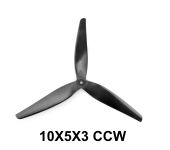 1PCS HQPROP 10X5X3 1050 3-Blade Black-Carbon Nylon Propeller CCW for RC Multirotor X-Class MacroQuad FPV Cinelifter