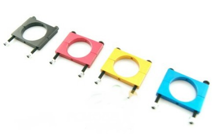 25mm CNC Multi-rotor Tube Clamps avaleble Blue,Yellow,Red 5 pces