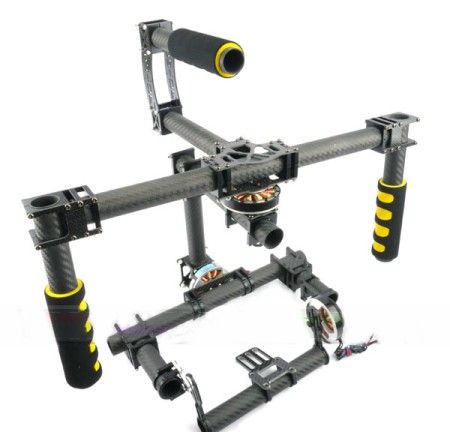 Handheld 3Axis Brushless Gimbal DSLR 2.5kg 2 x 2-axis controller