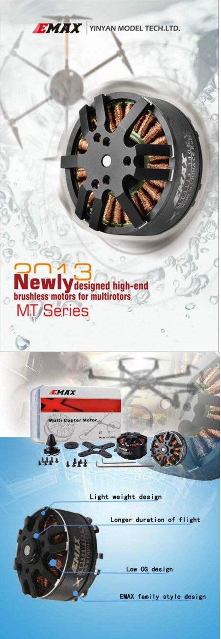 EMAX MT Series MT2808 850KV Outrunner Brushless Motor Multirotor