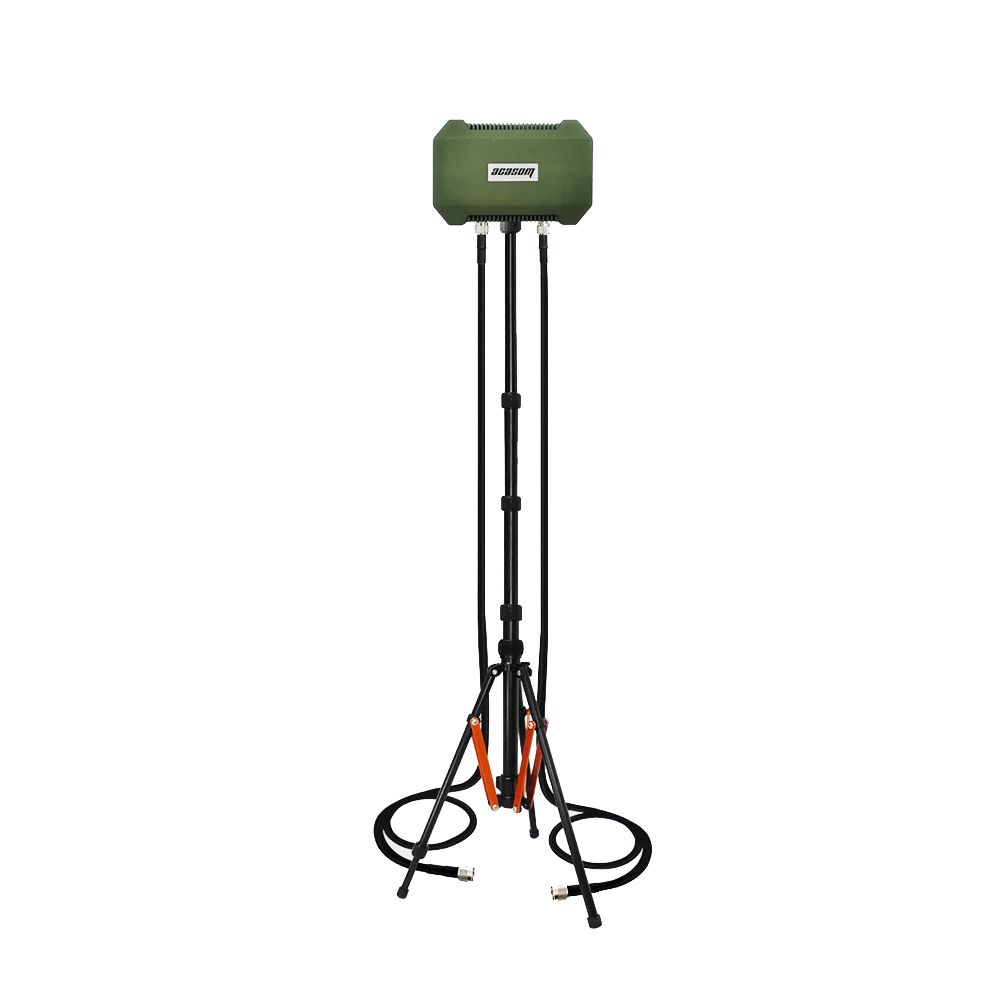 ACASOM ROC-4 2.4G/5.2G/5.8G 10W Tri-band Signal Amplifier Antenna with Tripod & 2x15M Cables for DJI RC