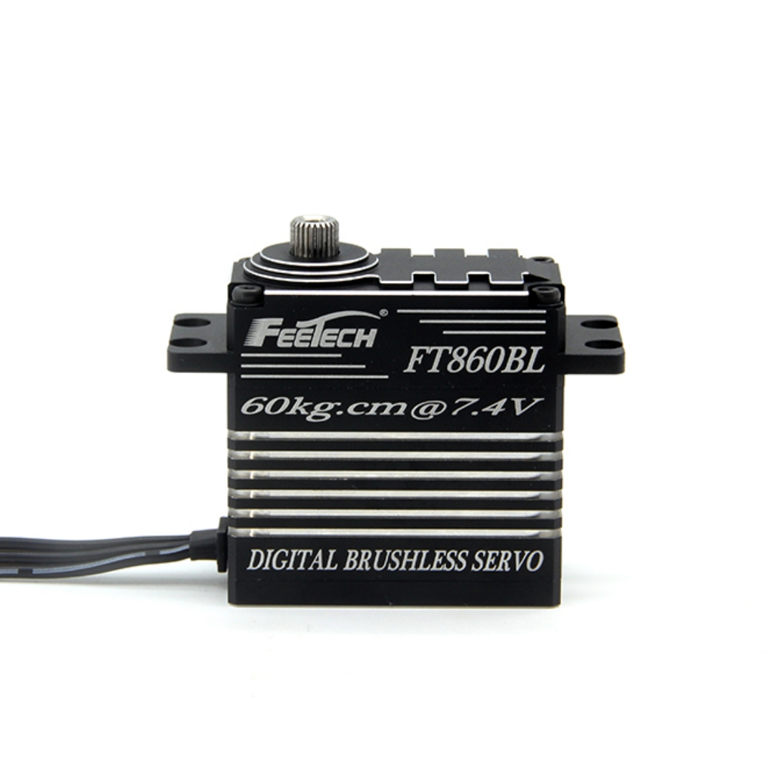 Feetech FT860BL 7.4V 60kg High Torque Brushless Digital Metal Servo 180° Dual Ball Bearing for 1/5 RC Helicopter Accessories