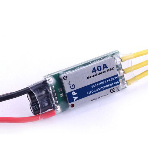 GARTT YPG 40A Brushless Electronic Speed Controll 2-6S ESC For 450 450L Helicopter Fixwing