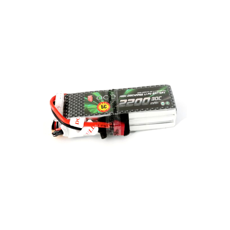 Gens ACE 2200mAh 11.1V 3S1P 30C Lipo Battery with T Plug for RC Helicopter