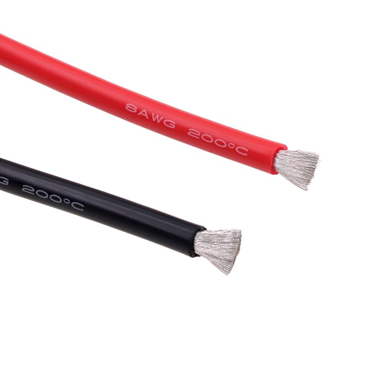 Silicone Wire 8AWG 10AWG 12AWG 14AWG 16AWG 18AWG 20AWG 22AWG Gauge 1 Meter Red/ 1 Meter Black
