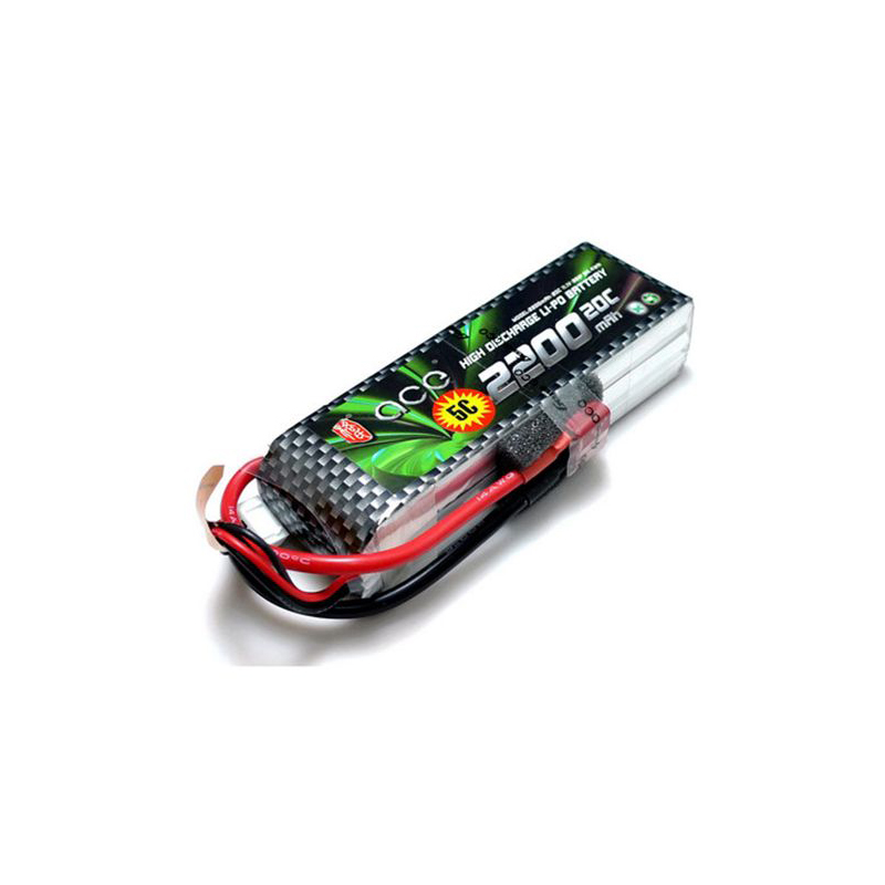 Gens ACE 2200mAh 11.1V 3S1P 20C Lipo Battery with T Plug for RC Helicopter