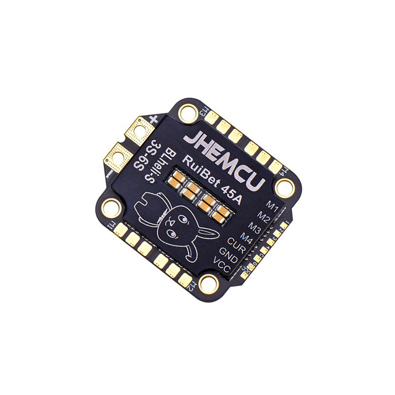 JHEMCU RuiBet 45A 3-6S Lipo BLHELI_S 4in1 Brushless ESC Support Dshot600 30.5mm for RC FPV Freestyle Drones Parts DIY