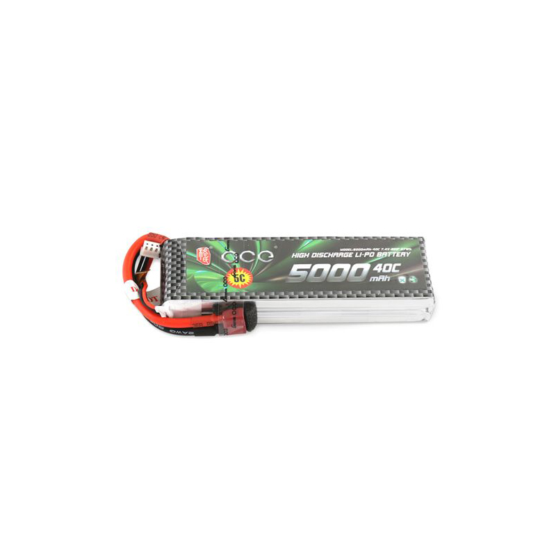 Gens ACE 5000mAh 3S 11.1V 40C Lipo Battery with T Plug for 1:10 Size Models Fixed Wings Quadaptor