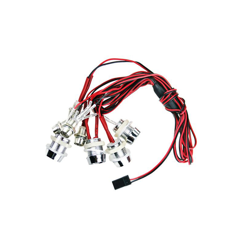 G.T.POWER L8 LED Red White Ultra Bright Light Wire Lamp Line for RC Car