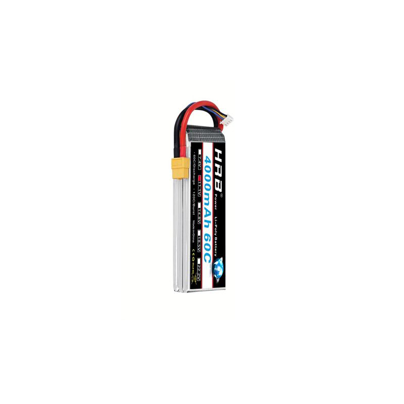 HRB 1PCS 4000mah Lipo 6S Battery 22.2V Lipo 60C XT60 for RC Car truck Drone Airplane