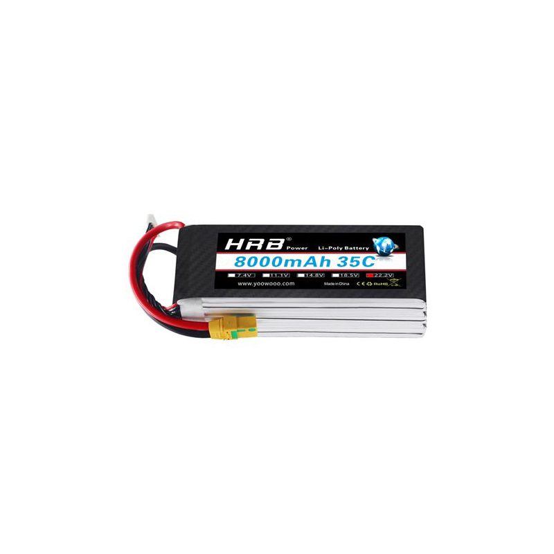 HRB 1PCS 8000mAh Lipo 4S Battery 14.8v 35c XT60 for RC Car truck Drone Airplane