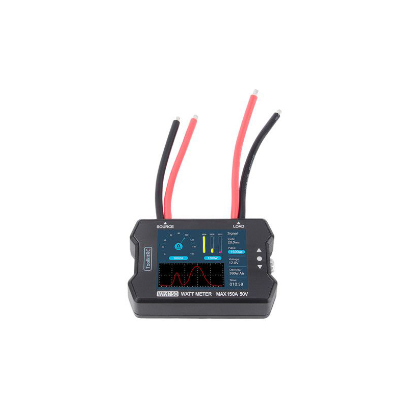 ToolkitRC WM150 150A 50V Watt Meter Power Analyzer LCD Display Power Voltage Tester