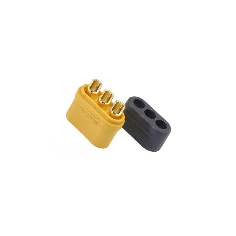 Amass MR60 Plug Male w/Protector Cover 3.5mm 3 core Connector for RC Model