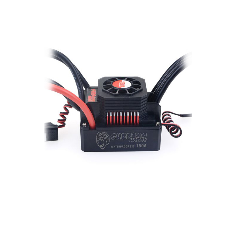 SURPASS HOBBY Waterproof Brushless ESC Speed Controller T PLUG 150A With Fan Combo For 1/8 RC Racing Car