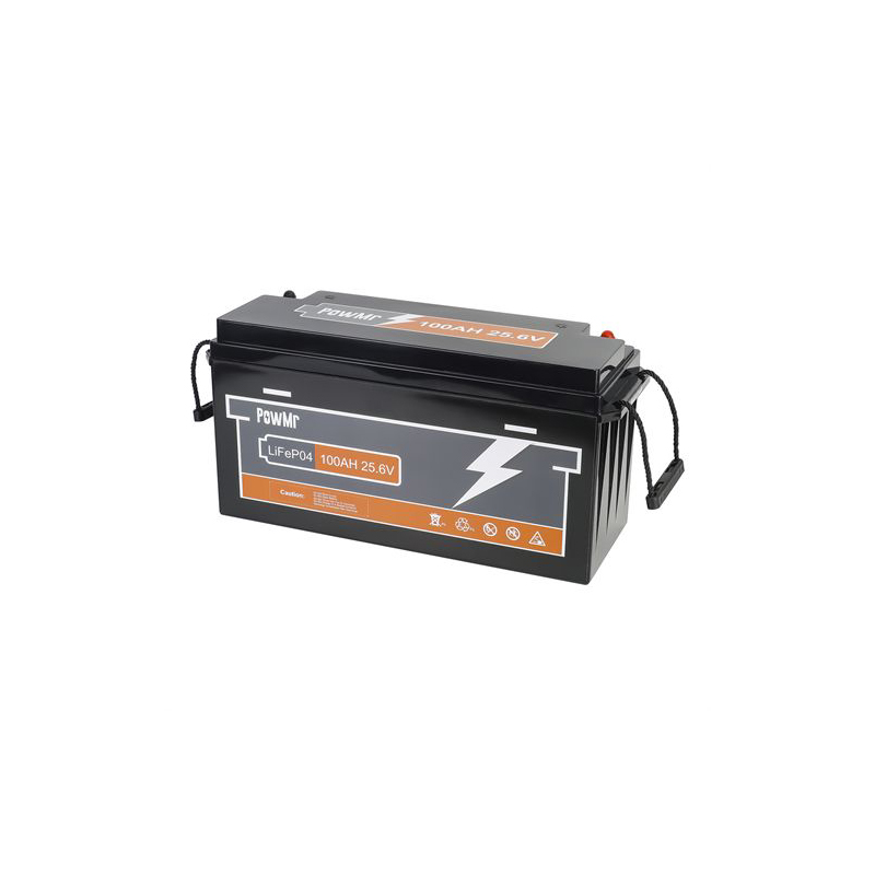 PowMr 25.6V 100Ah Rechargeable Lithium LiFePO4 Battery Pack Grade A Cell For Solar Outdoor RV Camp EU Stock