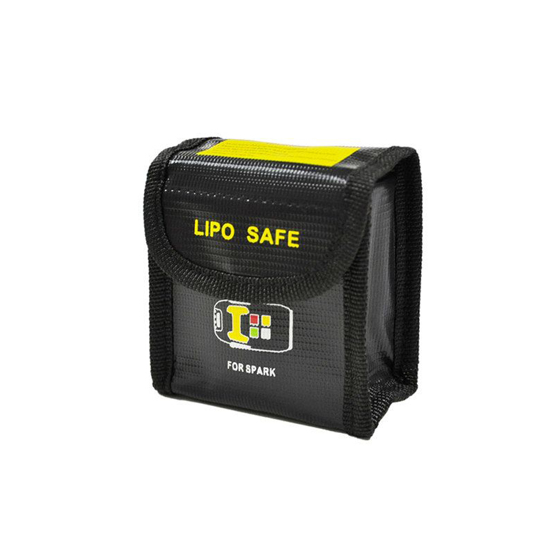 Protective Bag for DJI SPARK Drone Battery LiPo Battery Explosion proof Bag (Hold 2pcs batteries)