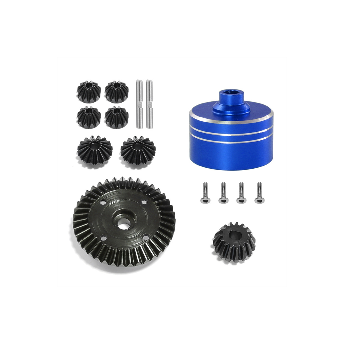Differential Assembly Steel Gears 7075 Aluminum Differential Case for Tamiya TT-02 TT-02B XV-02 1/10 RC Car