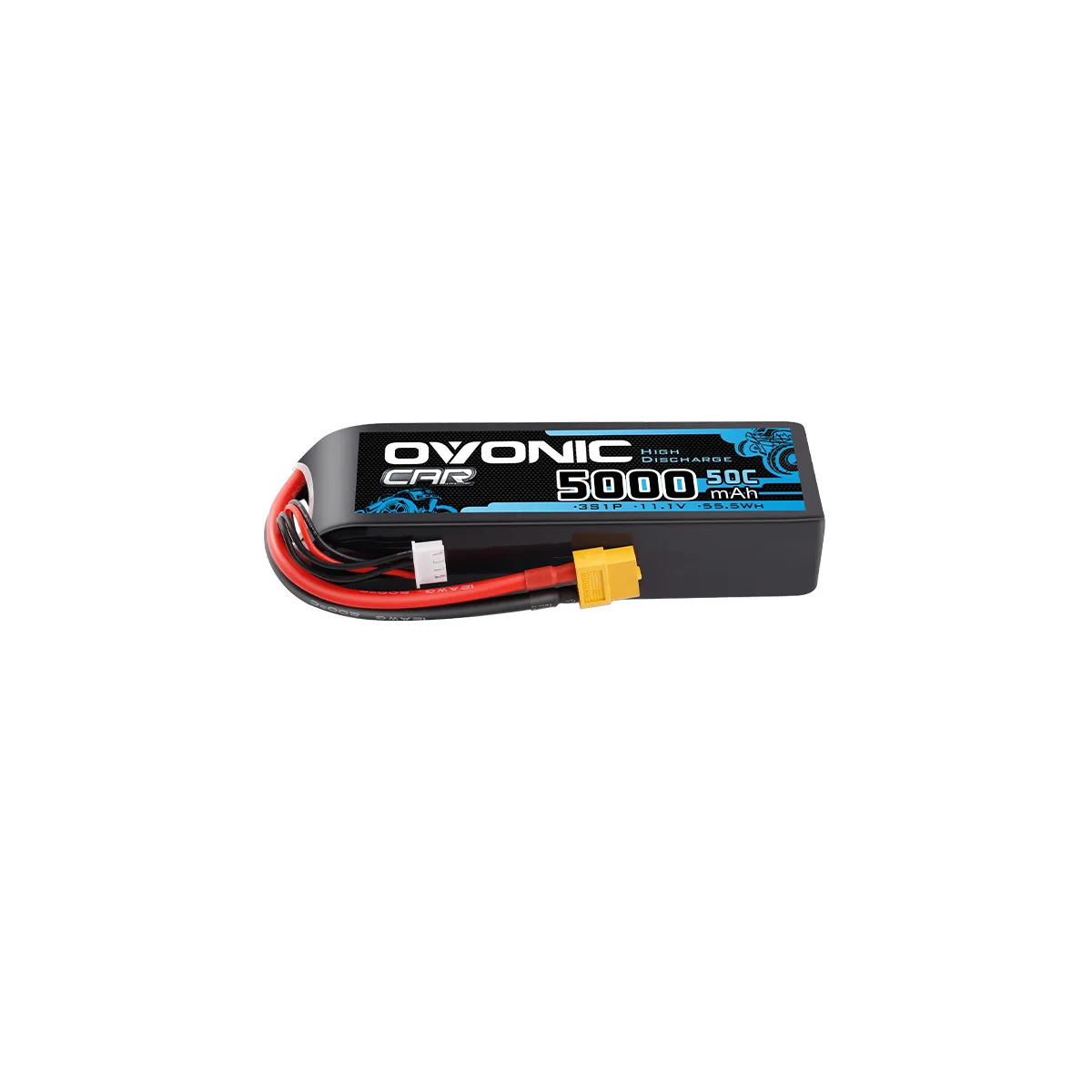 Ovonic 50C 5000mAh LiPo Battery with XT60 Plug High Capacity for RC Car Model Parts
